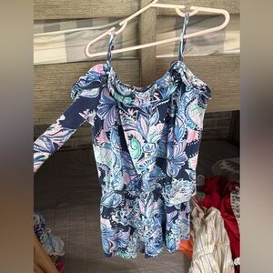 Lilly Pulitzer off the shoulder romper size 6/7